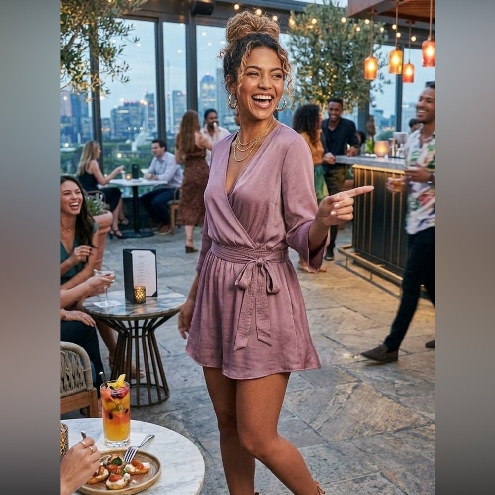 Princess Polly Lavender Gray Skort Romper